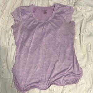 Reebok Purple Fitted Cap Sleeve T-Shirt